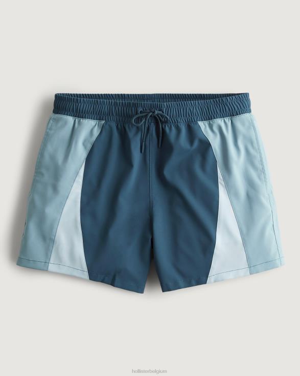 gilly hicks zwembroek 5'' blauw Heren Hollister bodems 06JX1402