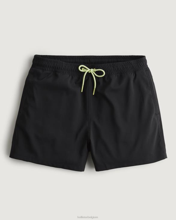 gilly hicks zwembroek 5'' zwart Heren Hollister bodems 06JX1401