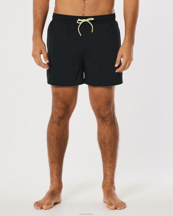 gilly hicks zwembroek 5'' zwart Heren Hollister bodems 06JX1401
