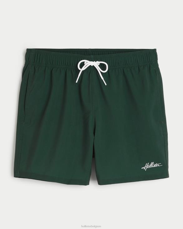 guard zwembroek 5'' donkergroen Heren Hollister bodems 06JX1119