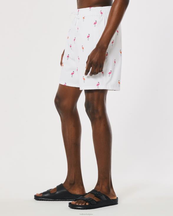 guard zwembroek 7'' witte opdruk Heren Hollister bodems 06JX1400