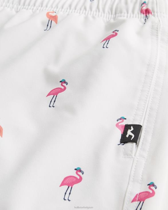 guard zwembroek 7'' witte opdruk Heren Hollister bodems 06JX1400