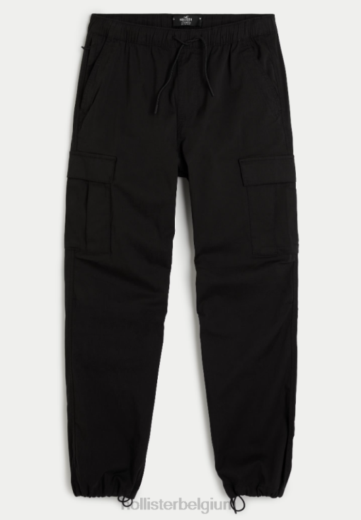 cargo parachute broek zwart Heren Hollister bodems 06JX1343