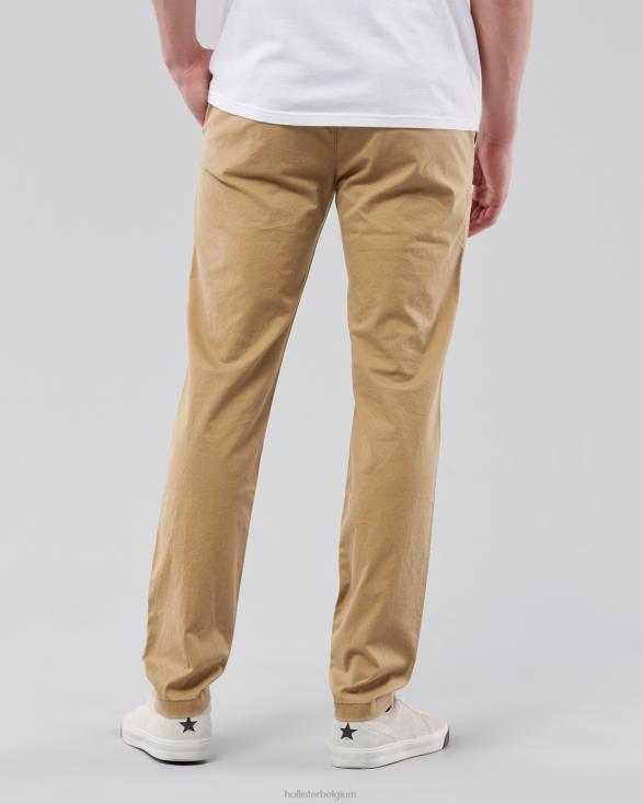 dunne chino broek donker kaki Heren Hollister bodems 06JX1151
