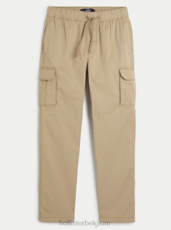 slanke cargo pull-on broek khaki Heren Hollister bodems 06JX1223