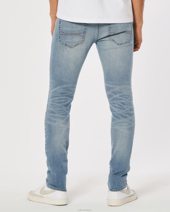 gescheurde superskinny jeans met medium wassing gescheurd medium Heren Hollister bodems 06JX1347