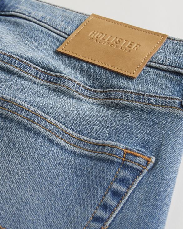 gescheurde superskinny jeans met medium wassing gescheurd medium Heren Hollister bodems 06JX1347