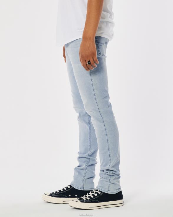gestapelde skinny jeans met lichte wassing lichte wassing Heren Hollister bodems 06JX1252