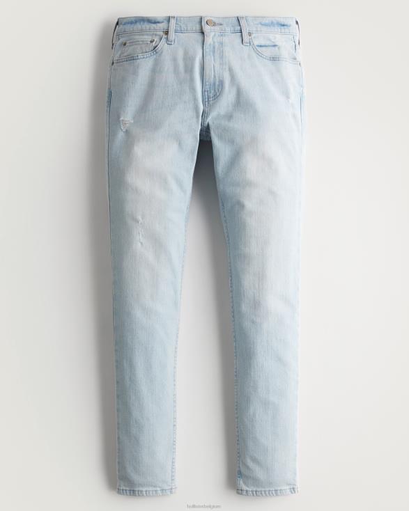 versleten skinny jeans met lichte wassing licht vernietigen Heren Hollister bodems 06JX1348