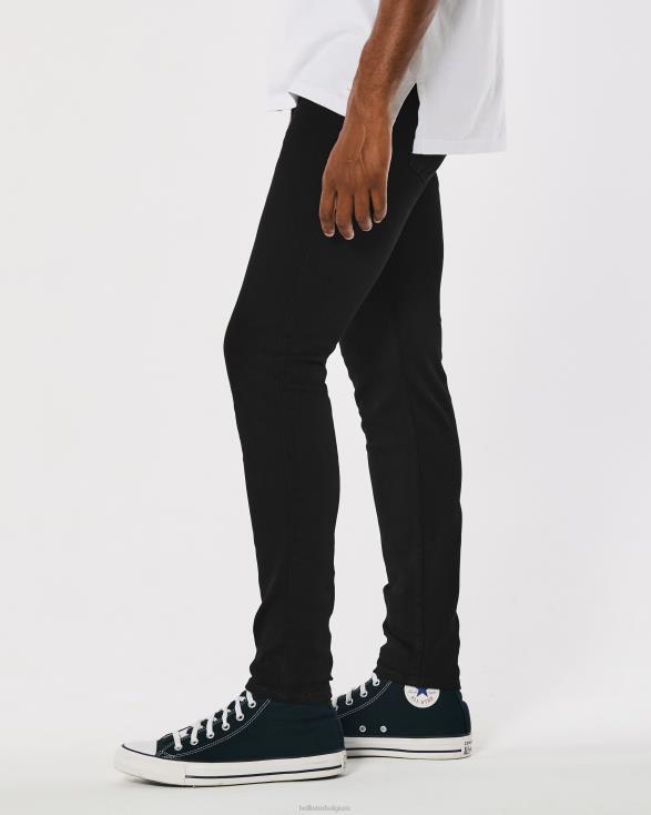zwarte super skinny jeans zonder kleurvervaging geen vervagen zwart Heren Hollister bodems 06JX1180