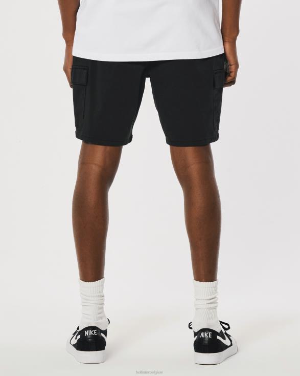 Cargo-joggingbroek van keperstof 7'' zwart Heren Hollister bodems 06JX1105