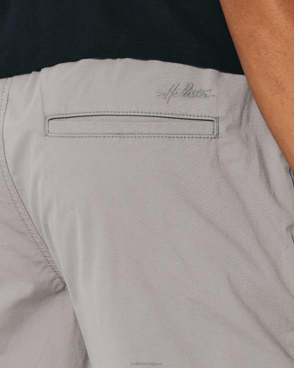 twill joggingbroek 7'' grijs Heren Hollister bodems 06JX1145