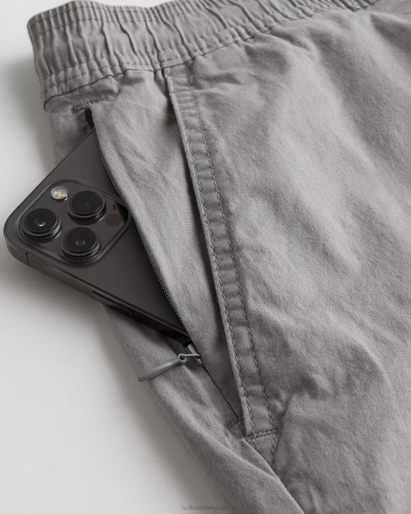 twill joggingbroek 7'' grijs Heren Hollister bodems 06JX1145