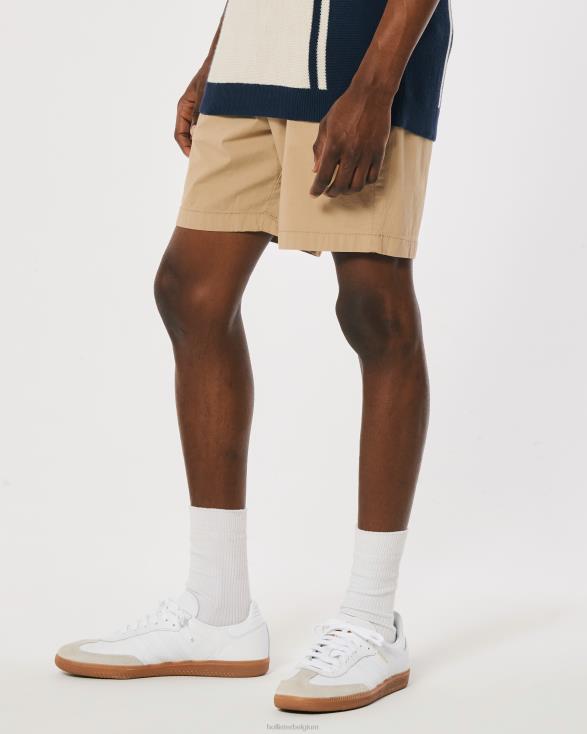 twill joggingbroek 7'' khaki Heren Hollister bodems 06JX1149