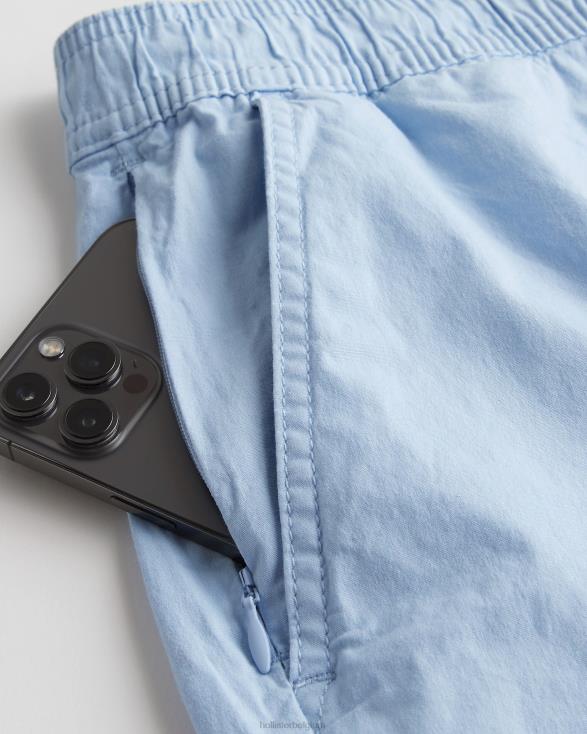 twill joggingbroek 7'' lichtblauw Heren Hollister bodems 06JX1139