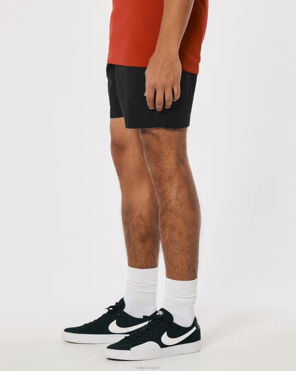 twill joggingbroek 7'' zwart Heren Hollister bodems 06JX1134