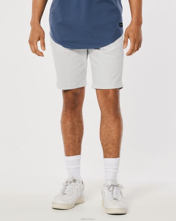 twill joggingbroek 9'' lichtgrijs Heren Hollister bodems 06JX1204