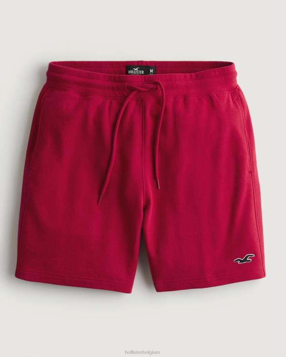 badstof fleece logo icon short 7'' rood Heren Hollister bodems 06JX1244