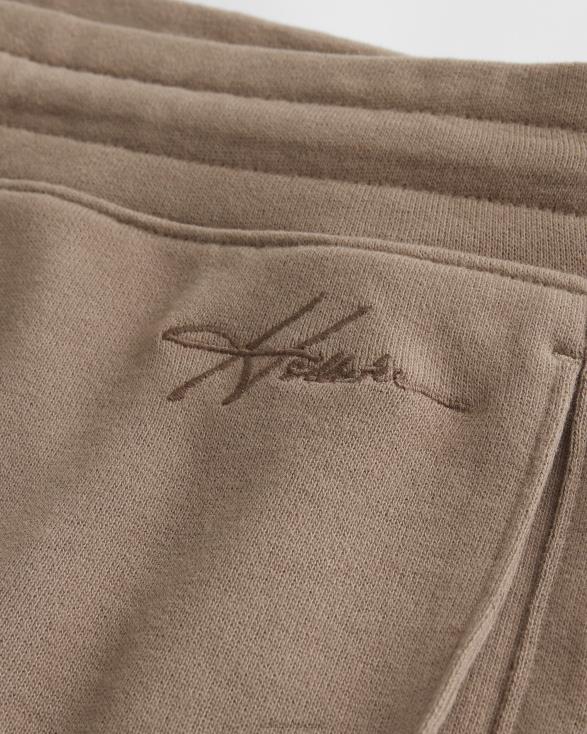 badstof fleece short 5'' lichtbruin Heren Hollister bodems 06JX1143