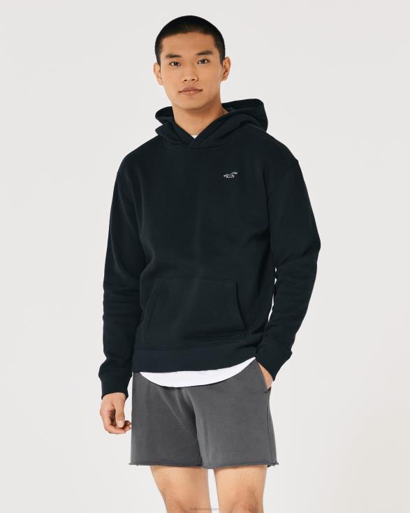 badstof fleece short met logo 5'' donker grijs Heren Hollister bodems 06JX1250