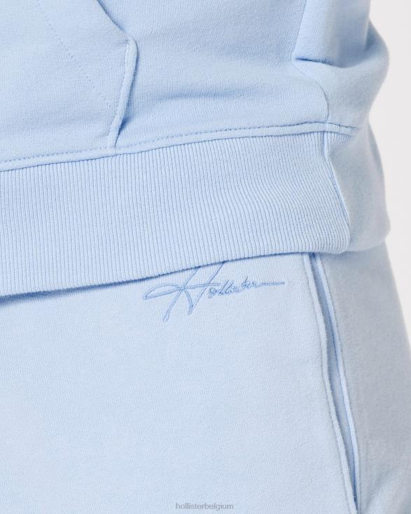 badstof fleece short met logo 5'' lichtblauw Heren Hollister bodems 06JX1168