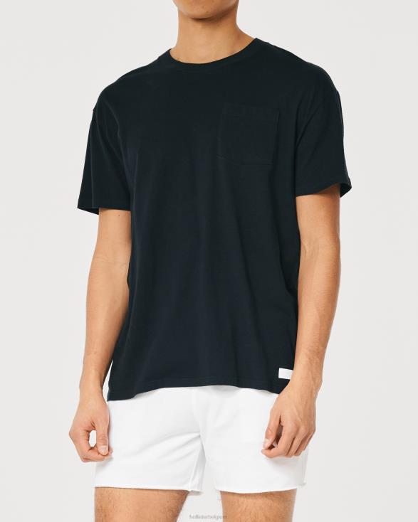 badstof fleece short met logo 5'' wit Heren Hollister bodems 06JX1331