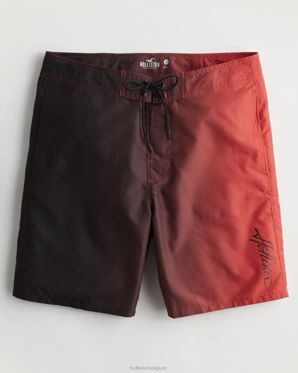 boardshort 9'' zwart naar rood ombre Heren Hollister bodems 06JX1399