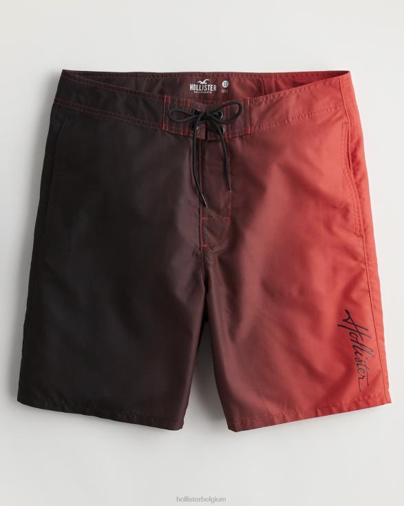 boardshort 9'' zwart naar rood ombre Heren Hollister bodems 06JX1399