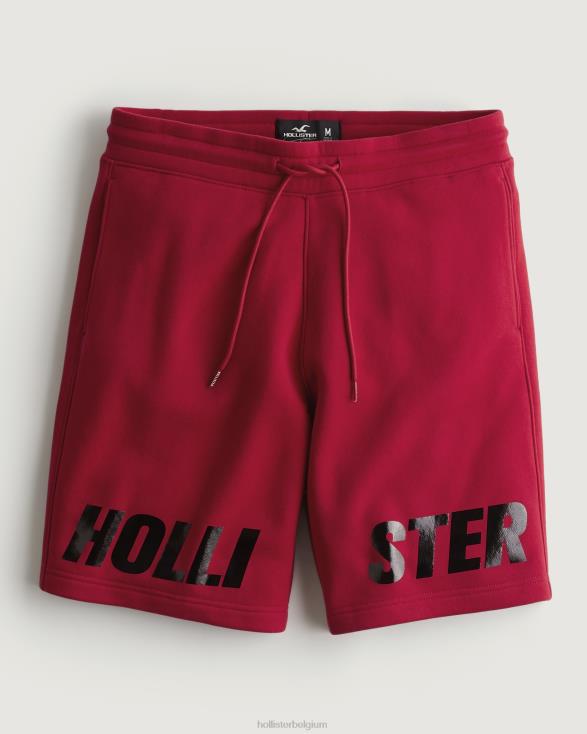 fleece glans logo grafische short 9'' rood Heren Hollister bodems 06JX1273