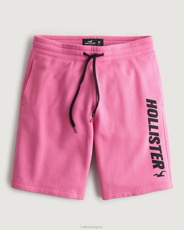 fleece logo grafische short 9'' roze Heren Hollister bodems 06JX1240