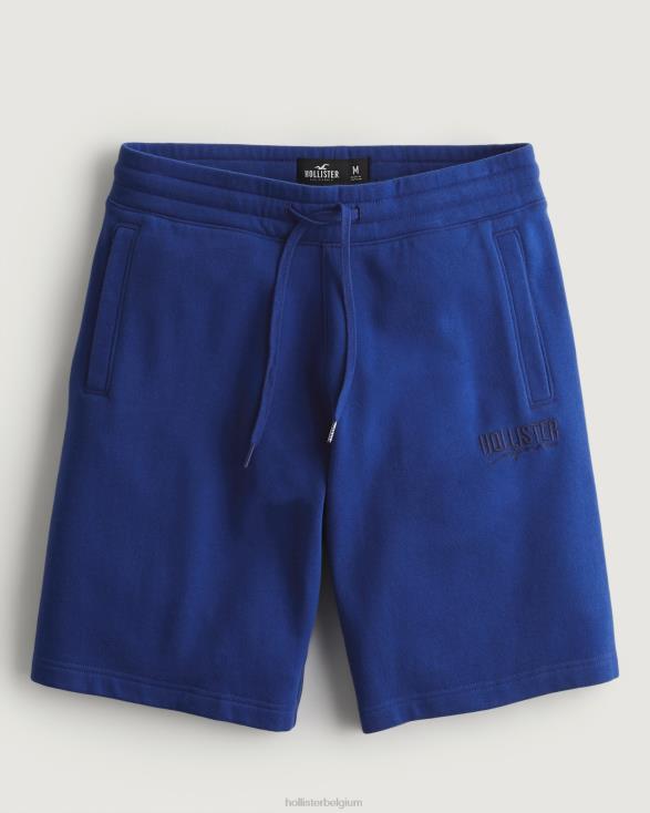 fleece short met logo 9'' blauw Heren Hollister bodems 06JX1279