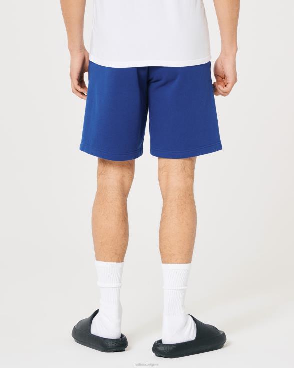 fleece short met logo 9'' blauw Heren Hollister bodems 06JX1279