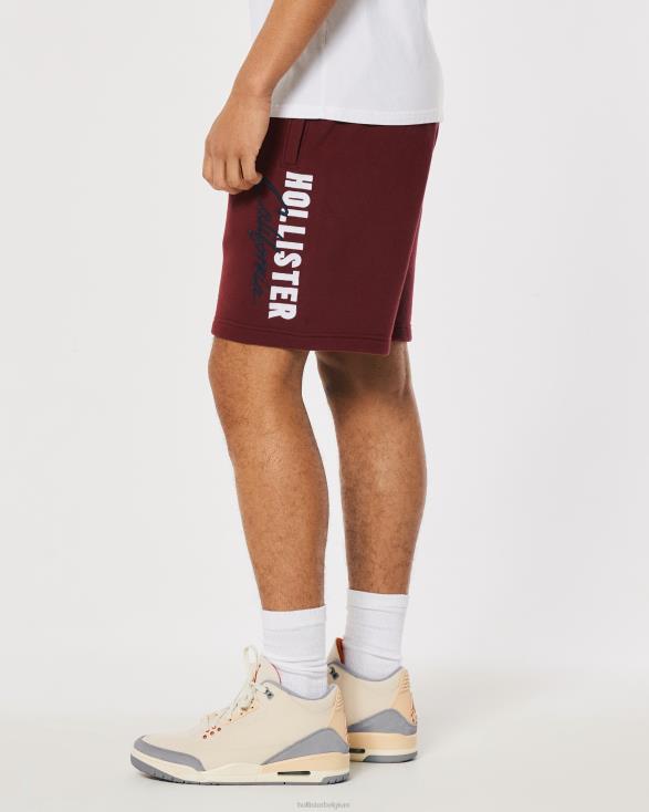 fleece short met logo 9'' bordeaux Heren Hollister bodems 06JX1327