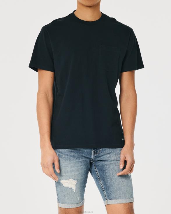 gescheurde skinny denim short met medium wassing 9'' gescheurde medium wassing Heren Hollister bodems 06JX1175