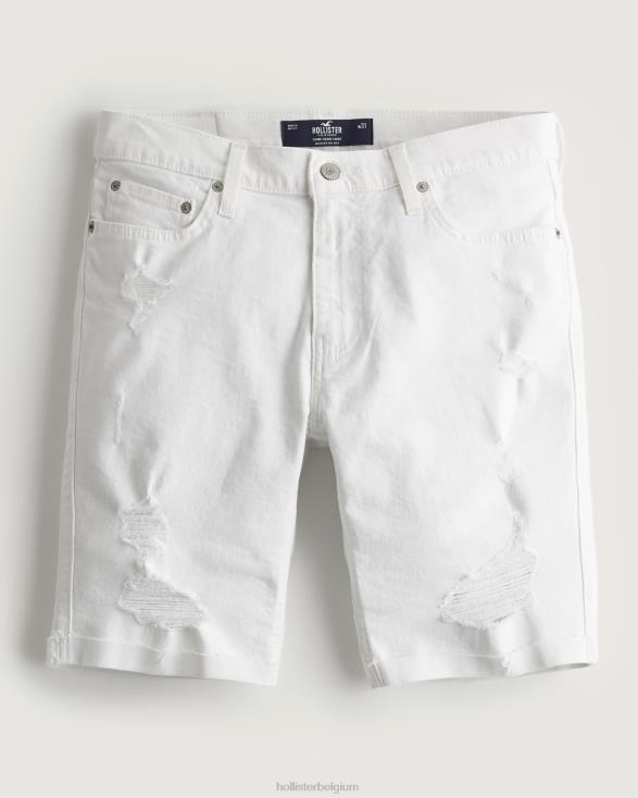 gescheurde witte skinny denim short 9'' gescheurd wit Heren Hollister bodems 06JX1229