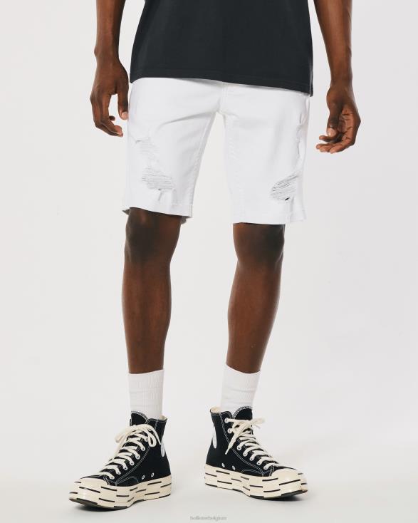 gescheurde witte skinny denim short 9'' gescheurd wit Heren Hollister bodems 06JX1229