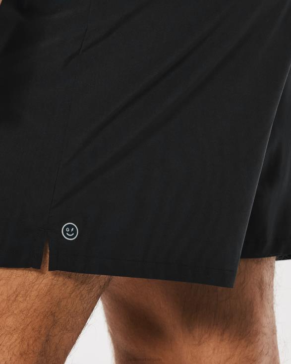 gilly hicks actieve korte broek 7'' zwart Heren Hollister bodems 06JX1215