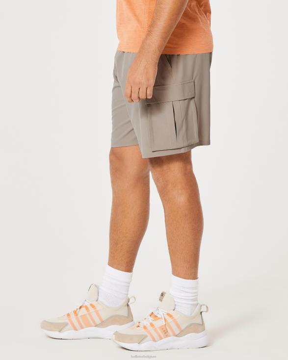 gilly hicks actieve ongevoerde cargoshort 7'' bruinen Heren Hollister bodems 06JX1353