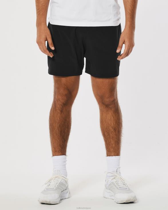 gilly hicks active gevoerde short 5'' zwart Heren Hollister bodems 06JX1216