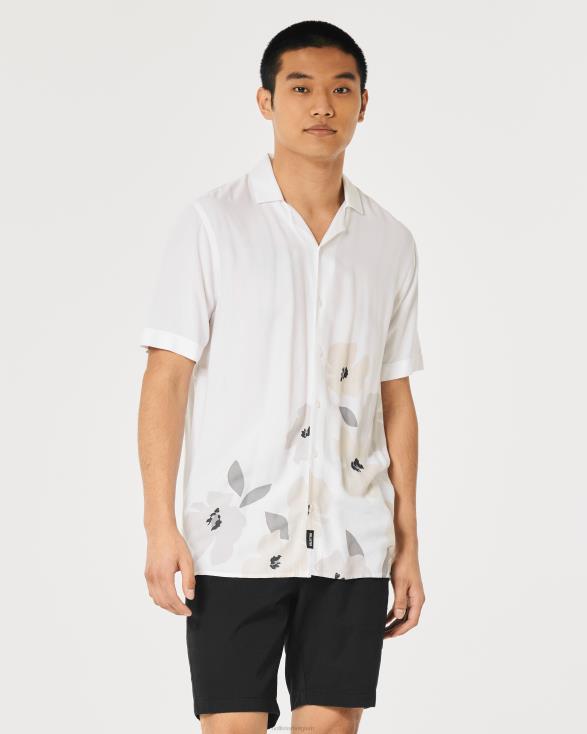 korte broek van keperstof met platte voorkant 9'' zwart Heren Hollister bodems 06JX1172