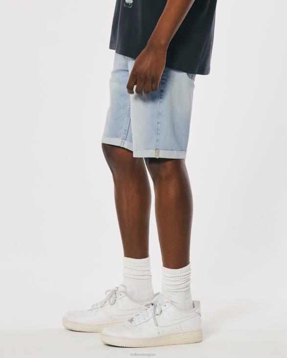 skinny denim short met lichte wassing 9'' lichte wassing Heren Hollister bodems 06JX1232