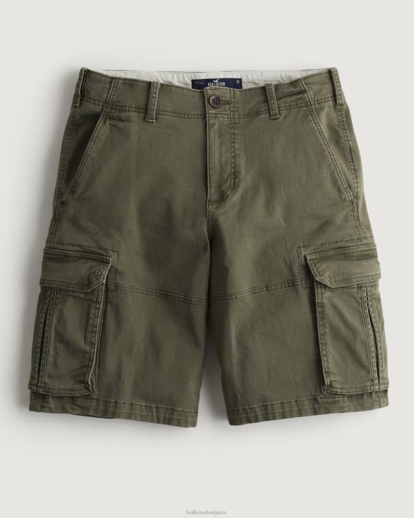 twill cargoshort 11'' olijf Heren Hollister bodems 06JX1226