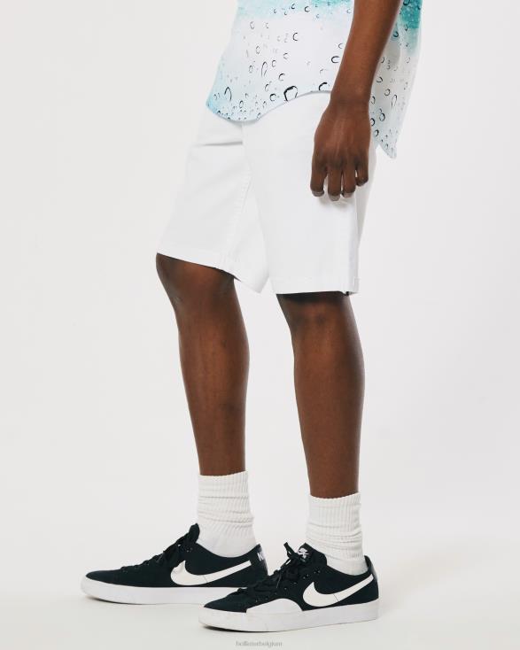 witte atletische skinny denim short 9'' wit Heren Hollister bodems 06JX1267