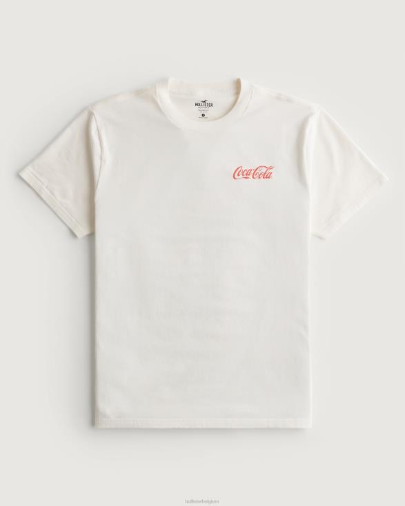 ontspannen T-shirt met coca-colaprint off white-coca-cola Heren Hollister toppen 06JX897