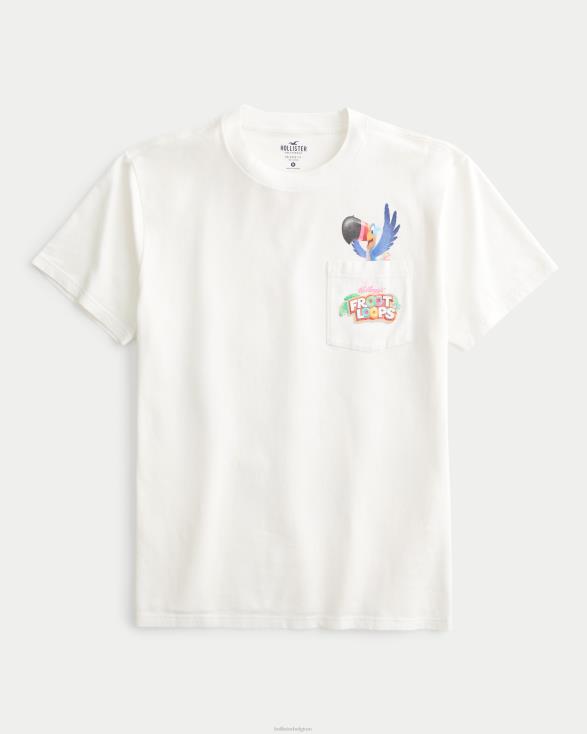 relaxed froot loops grafisch T-shirt off white-ontbijtgranen Heren Hollister toppen 06JX939