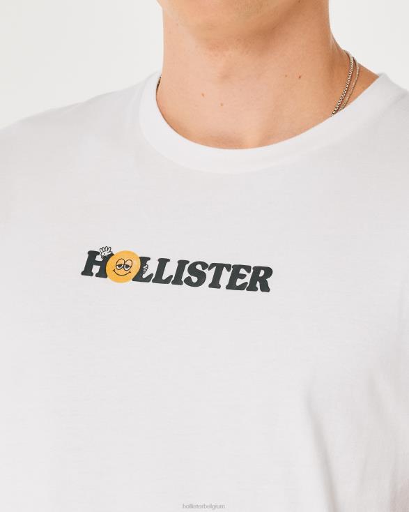 zonsopgang trailhead logo grafisch T-shirt gebroken wit Heren Hollister toppen 06JX1055