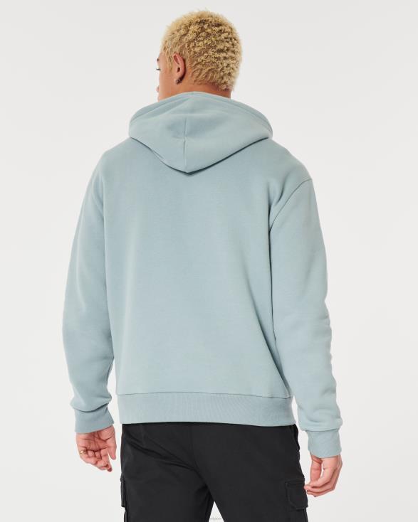 feel good relaxte hoodie met logo leisteen Heren Hollister toppen 06JX989