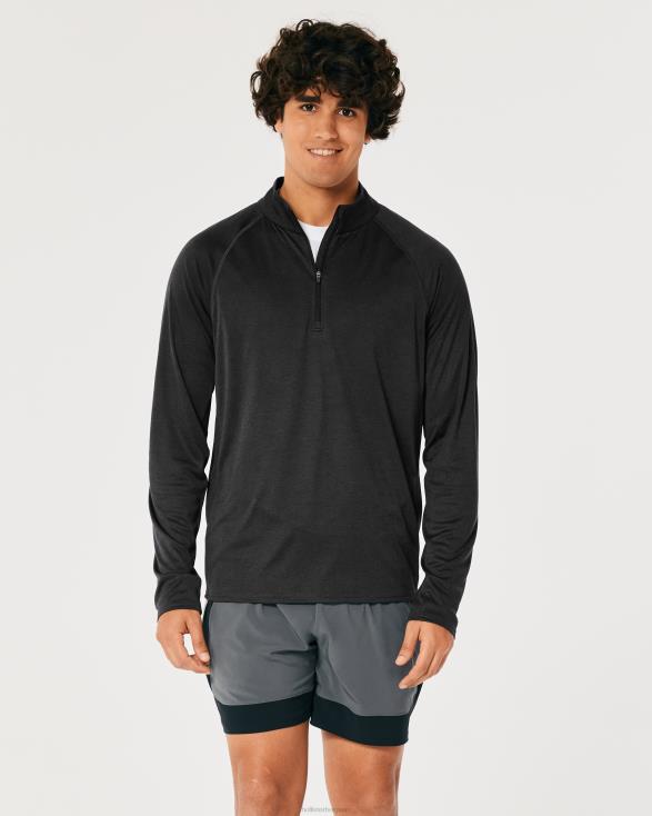 gilly hicks actieve lichtgewicht gebreide kwartrits zwart Heren Hollister toppen 06JX1046