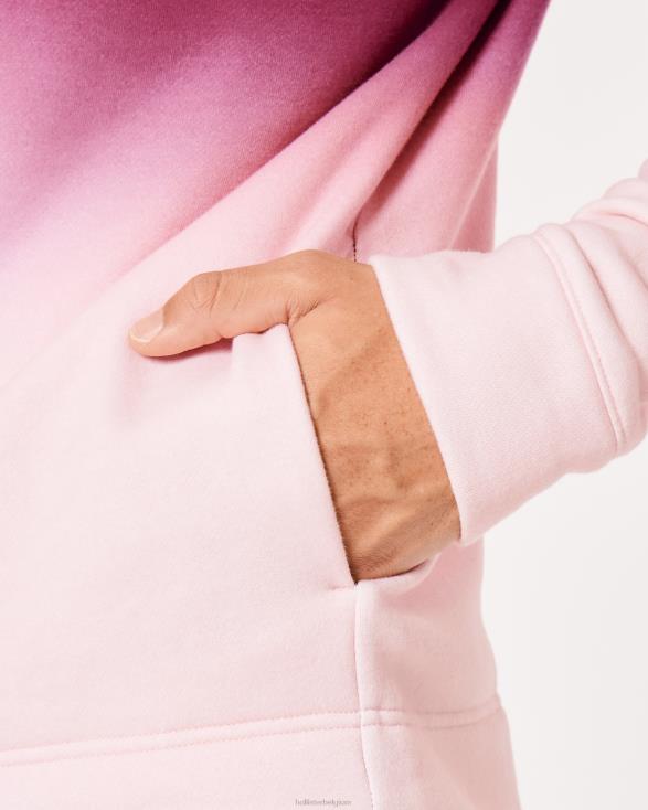 hoodie met ombre-logo bordeaux tot roze ombre Heren Hollister toppen 06JX1043