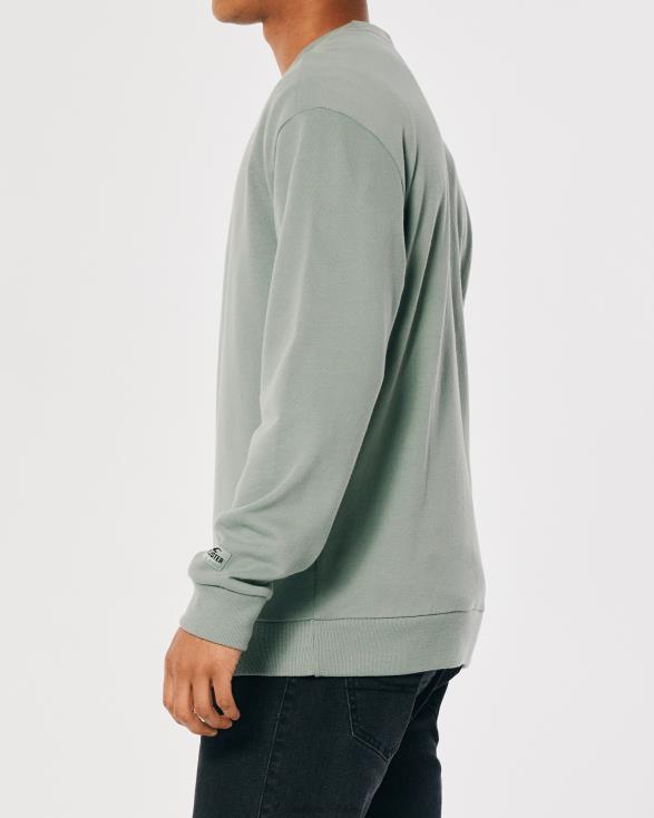 relaxed sweatshirt met logo en ronde hals verstandig Heren Hollister toppen 06JX845